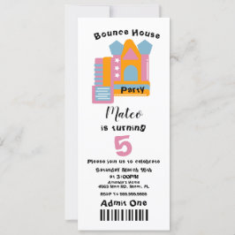 Invitación de estilo de entrada para cumpleaños en