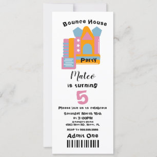 Invitación de estilo de entrada para cumpleaños en