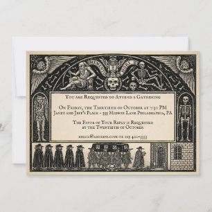 Invitación de estilo funeral victoriano
