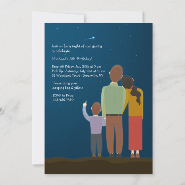 Invitación de Estrella Fugaz (Anverso)