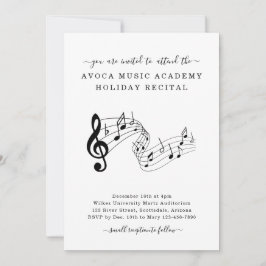 Invitación de estudio de música piano violín voz r