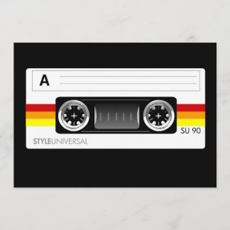Invitación de etiqueta de cinta de cassette