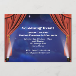 Invitación de evento Curtain Call de 7" x 5"