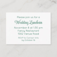 Invitación de evento de boda con elegante letra ve