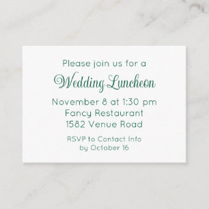 Invitación de evento de boda con elegante letra ve