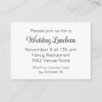 Invitación de Evento de Boda Extra de Letra Elegan