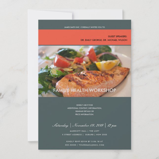 INVITACIÓN DE EVENTO DEL TRENDY MODERNO FOTO GRIS (Anverso)