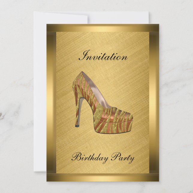 Invitación de evento dorado elegante (Anverso)