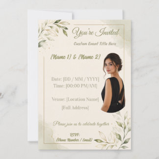 Invitación de evento editable | Plantilla de foto 