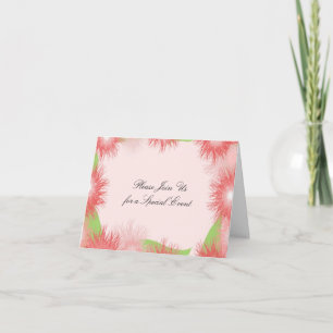 Invitación de evento floral de coral