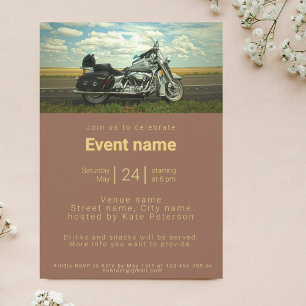 Invitación de evento temático de motocicleta moto