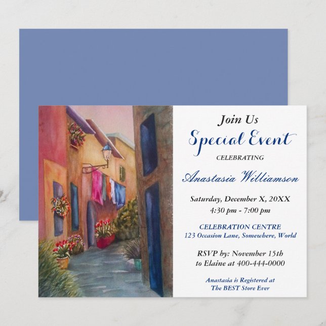 INVITACIÓN DE EVENTOS DE FIESTAS DE RECAUDACIÓN DE (Anverso / Reverso)