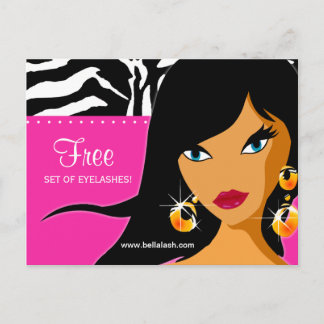 Invitación de Eyelash a etnia de mujer cebra rosa