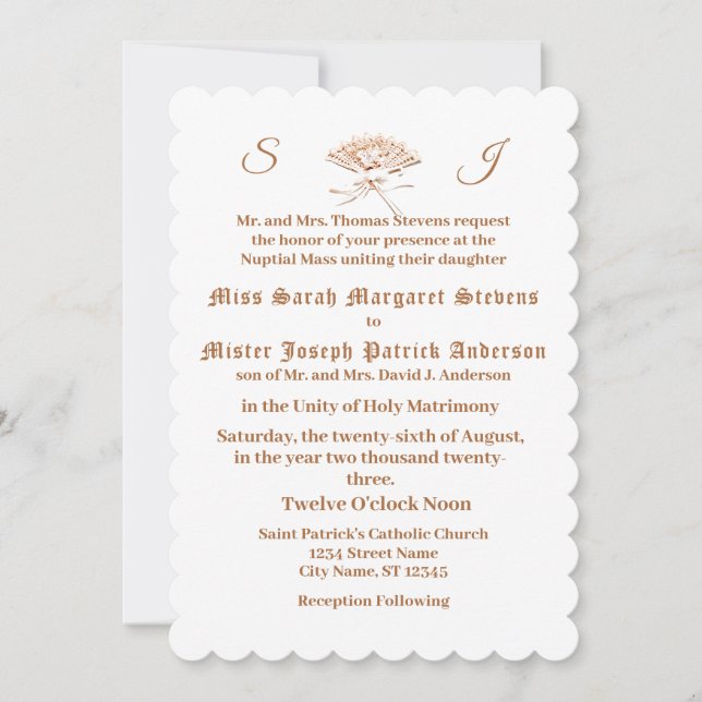 Invitación de fanáticos de Victoria Monogramada (Anverso)