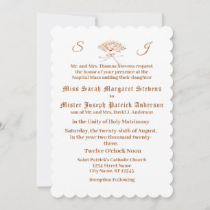Invitación de fanáticos de Victoria Monogramada