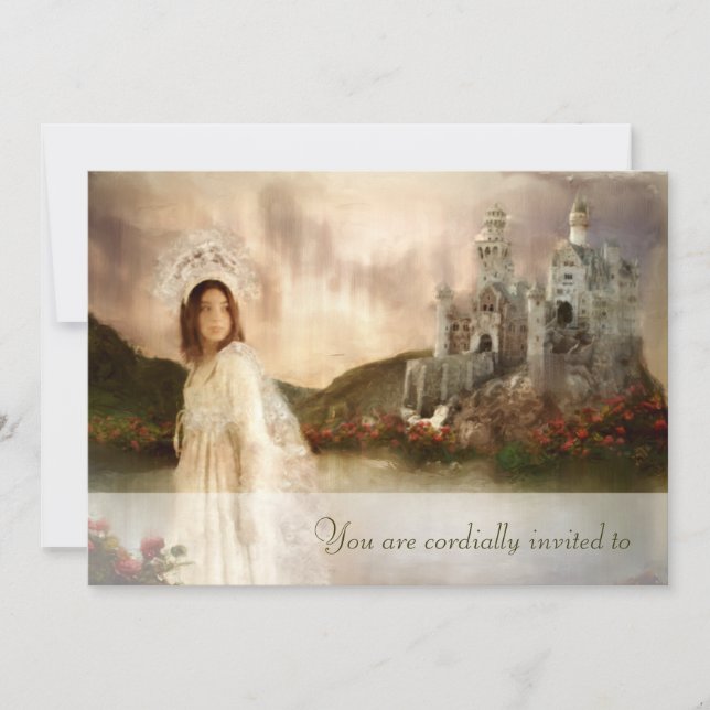 Invitación de Fantasía para Cumpleaños o Despedida (Anverso)