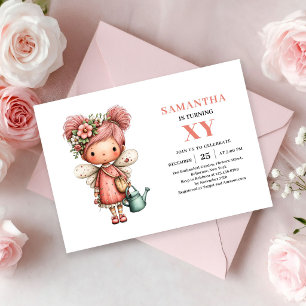 Invitación de fantasía pastel adorable para el oct