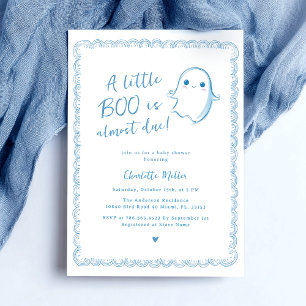 Invitación de Fantasma Cute de Baby Shower de Hall