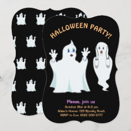 Invitación de fantasmas Trumpy y Munchy de Hallowe