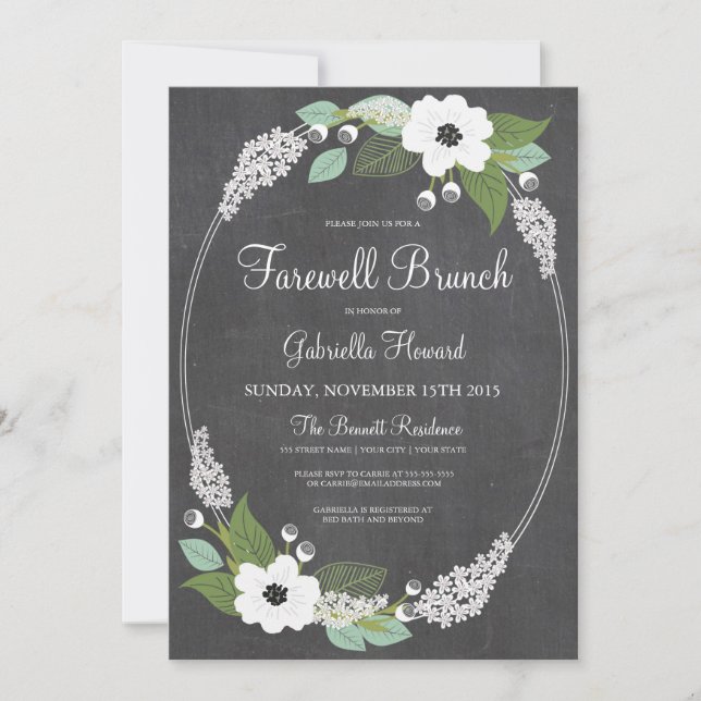 Invitación de Farewell Brunch (Anverso)