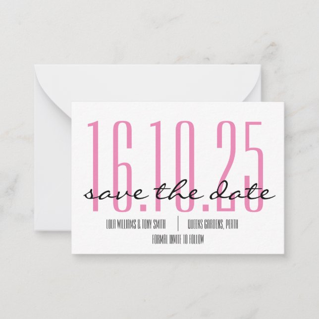 Invitación de fecha grande (Anverso)