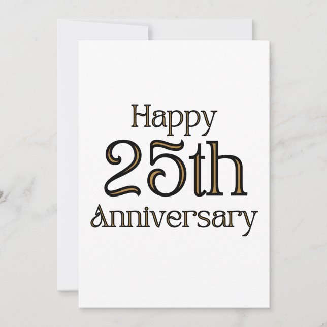 Invitación de Feliz 25 Aniversario (Anverso)