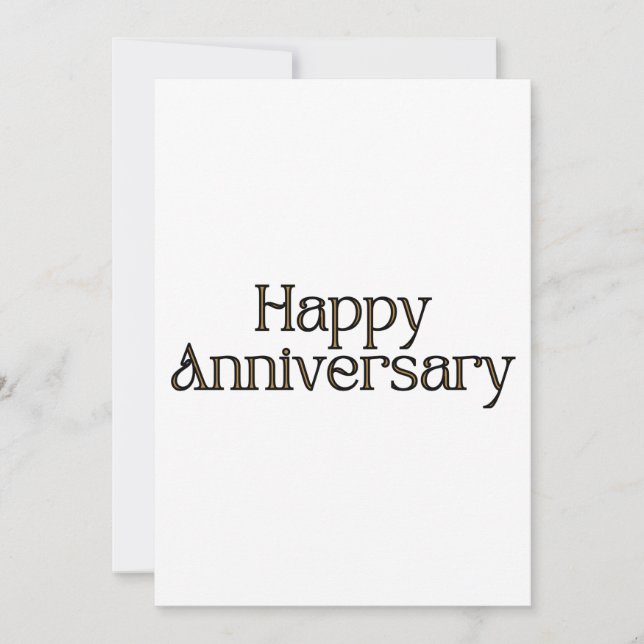Invitación de Feliz Aniversario (Anverso)