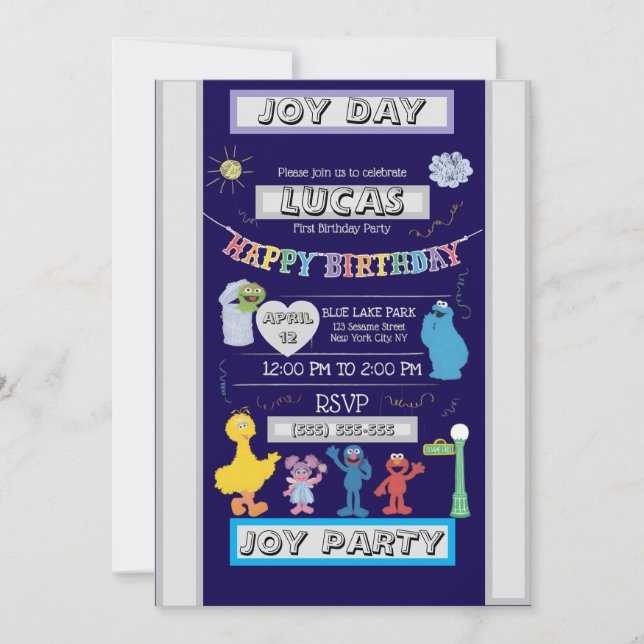 invitación de feliz cumpleaños (Anverso)