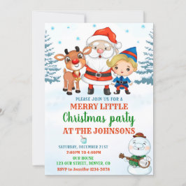 Invitación de Feliz Navidad Navidades fiesta invit
