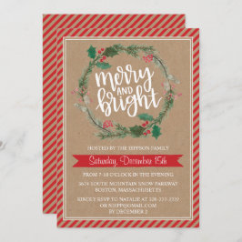 Invitación de feriado a Navidades de guerra rustic