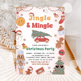 Invitación de feriado de Fiestas de Jingle Mingle