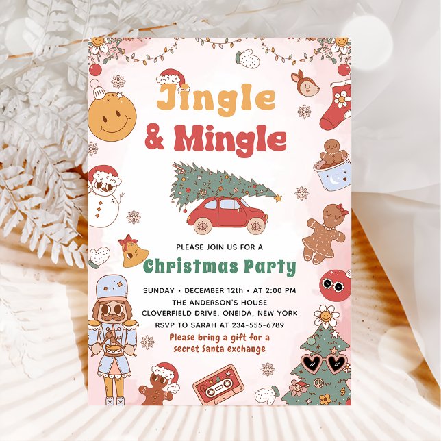 Invitación de feriado de Fiestas de Jingle Mingle  (Subido por el creador)