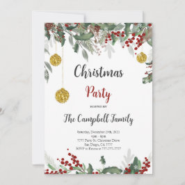 Invitación de feriado de navidades