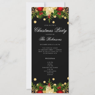 Invitación de feriado de Navidades festivos con pr