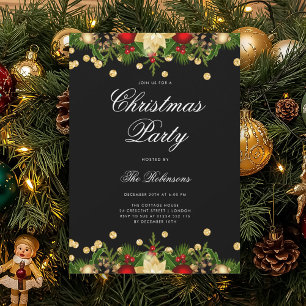 Invitación de feriado de Navidades festivos con pr