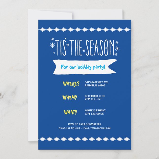 Invitación de feriado de Whoville para Snowflake D (Anverso)