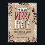 Invitación de feriado muy Fiesta<br><div class="desc">Estas elegantes invitaciones para fiestas de vacaciones le dan un toque moderno y elegante a su celebración. Diseño © www.berryberrysweet.com</div>