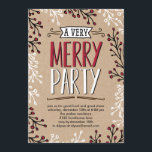 Invitación de feriado muy Fiesta<br><div class="desc">Estas elegantes invitaciones para fiestas de vacaciones le dan un toque moderno y elegante a su celebración. Diseño © www.berryberrysweet.com</div>