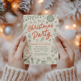 Invitación de feriado para Navidades caprichosos