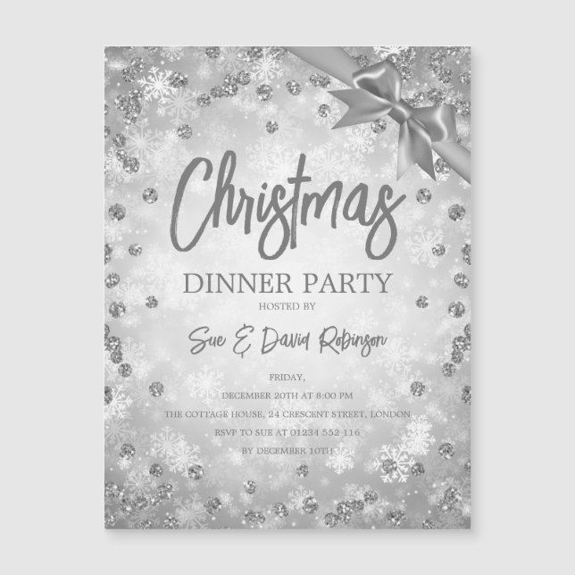 Invitación de feriado para Navidades de cinta Purp (Anverso)
