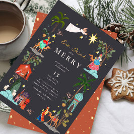 Invitación de feriado para Navidades de tres sabio