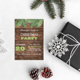 Invitación de ferias rusticas de madera y pino