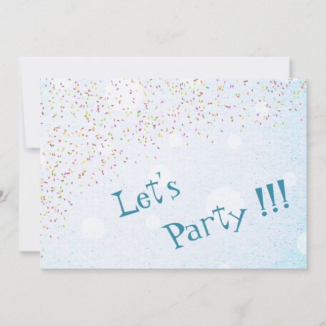 Invitación de fiesta (Anverso)