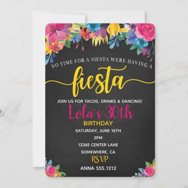 INVITACIÓN DE FIESTA (Anverso)