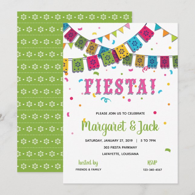 Invitación de fiesta (Anverso / Reverso)