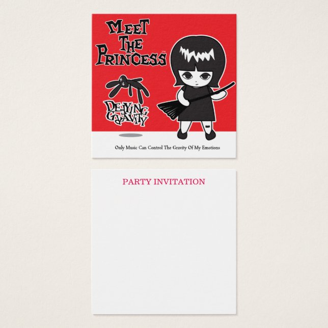 Invitación de fiesta (Anverso y reverso)