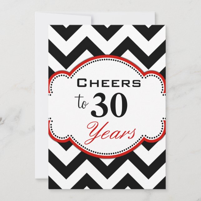 Invitación de Fiesta a 30 años (Anverso)