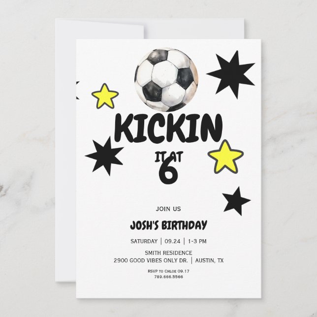 Invitación De fiesta a la edad de tu hijo Cumpleaños (Anverso)