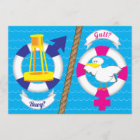 Invitación de Fiesta a revelar sexo náutico