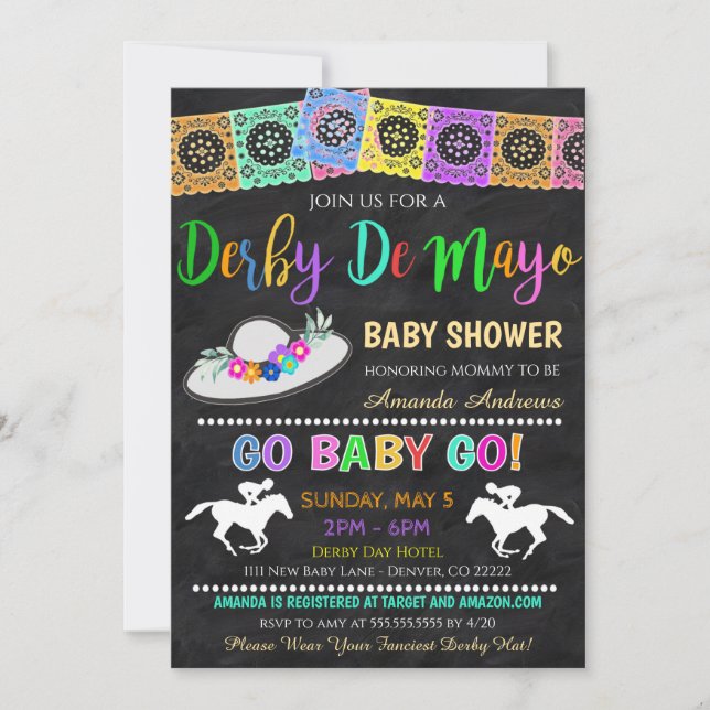 Invitación de Fiesta Baby Shower (Anverso)